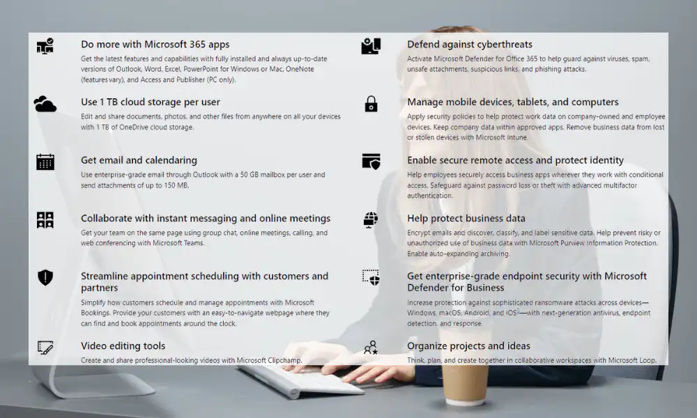 Microsoft 365 for Business Features 1 1
