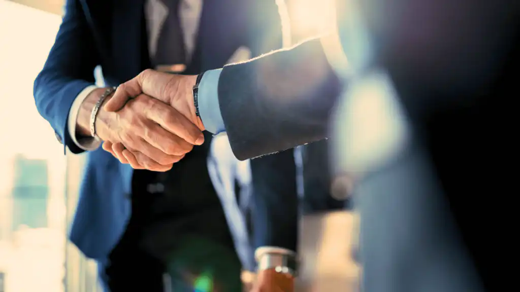 men shaking hands