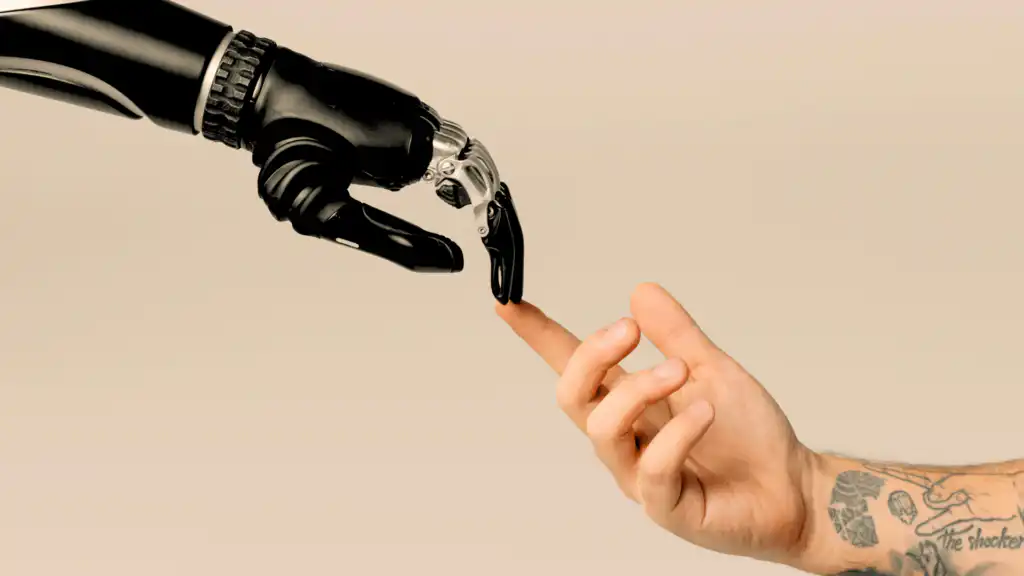 Robot and human hands