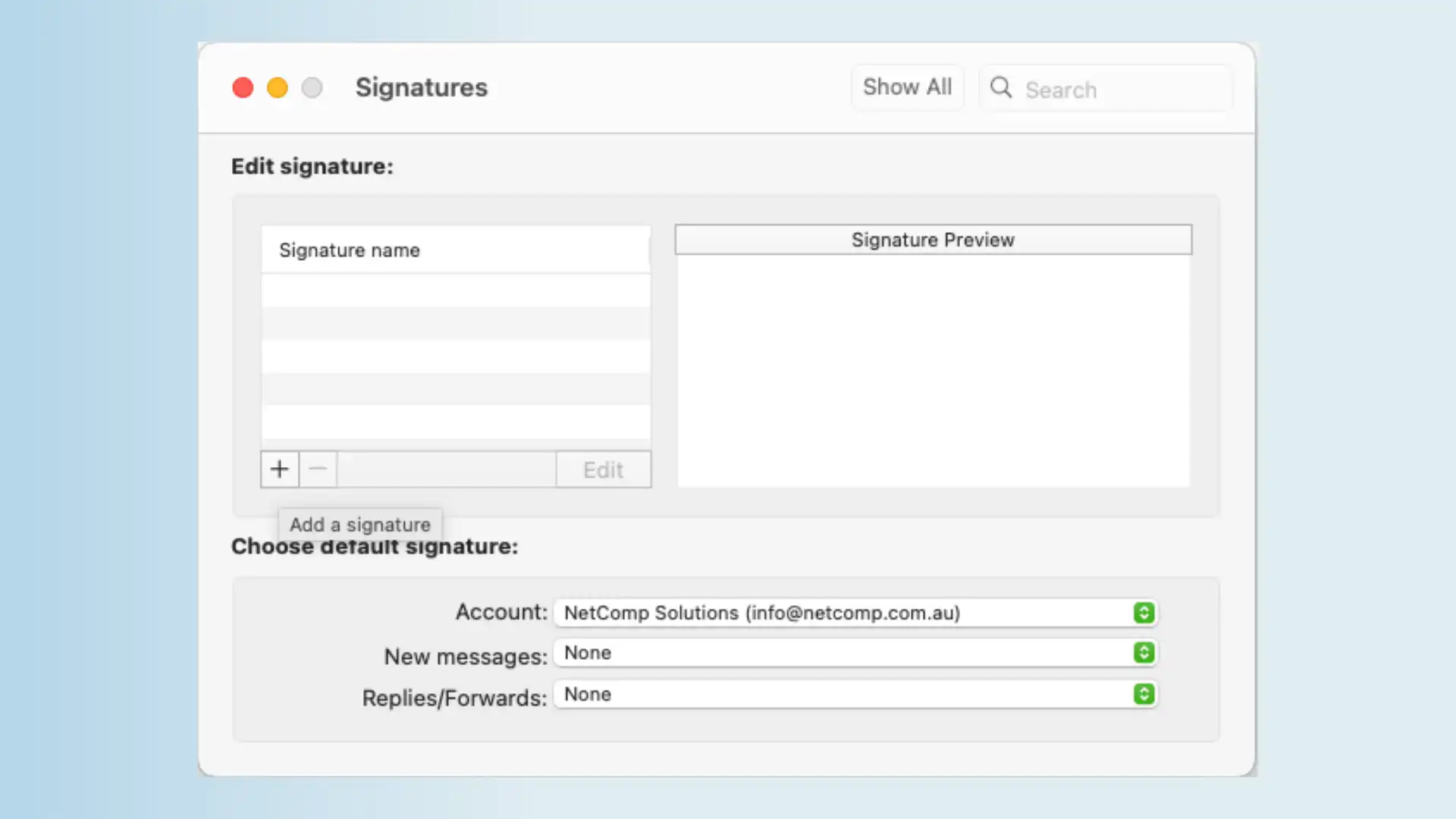 Outlook for Mac Edit Signature