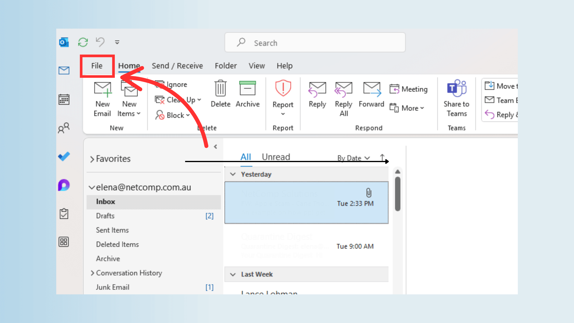 Outlook for Windows File