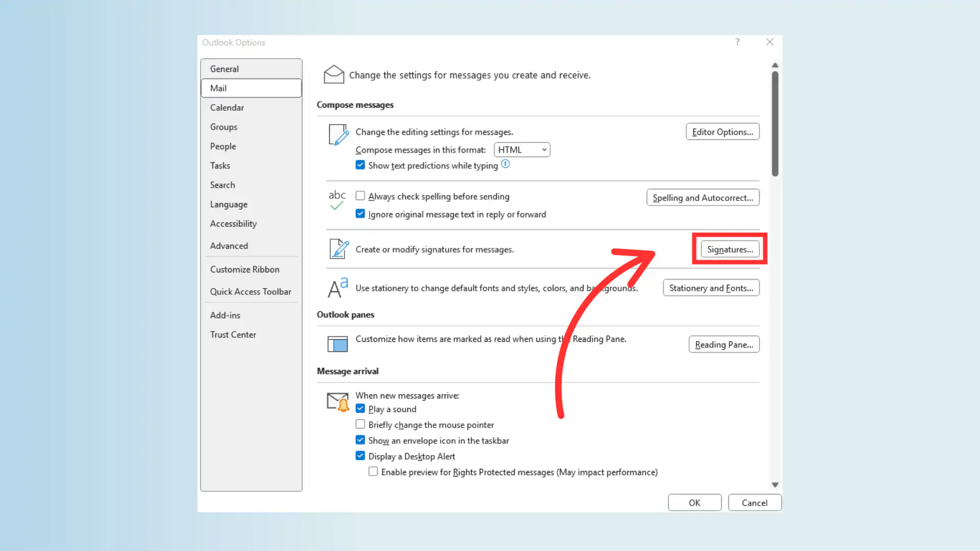 Outlook for Windows Signatures