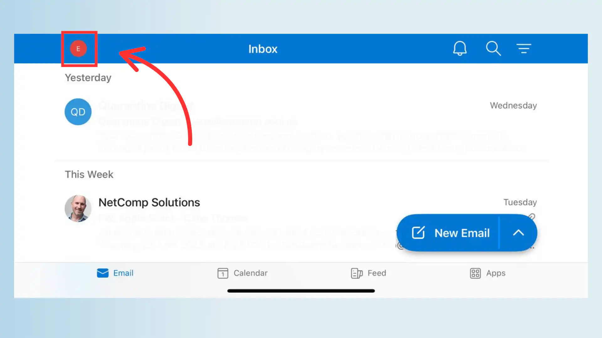 Outlook iPhone App Profile Picture
