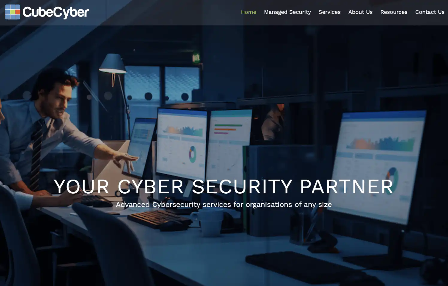 CubeCyber website screenshot