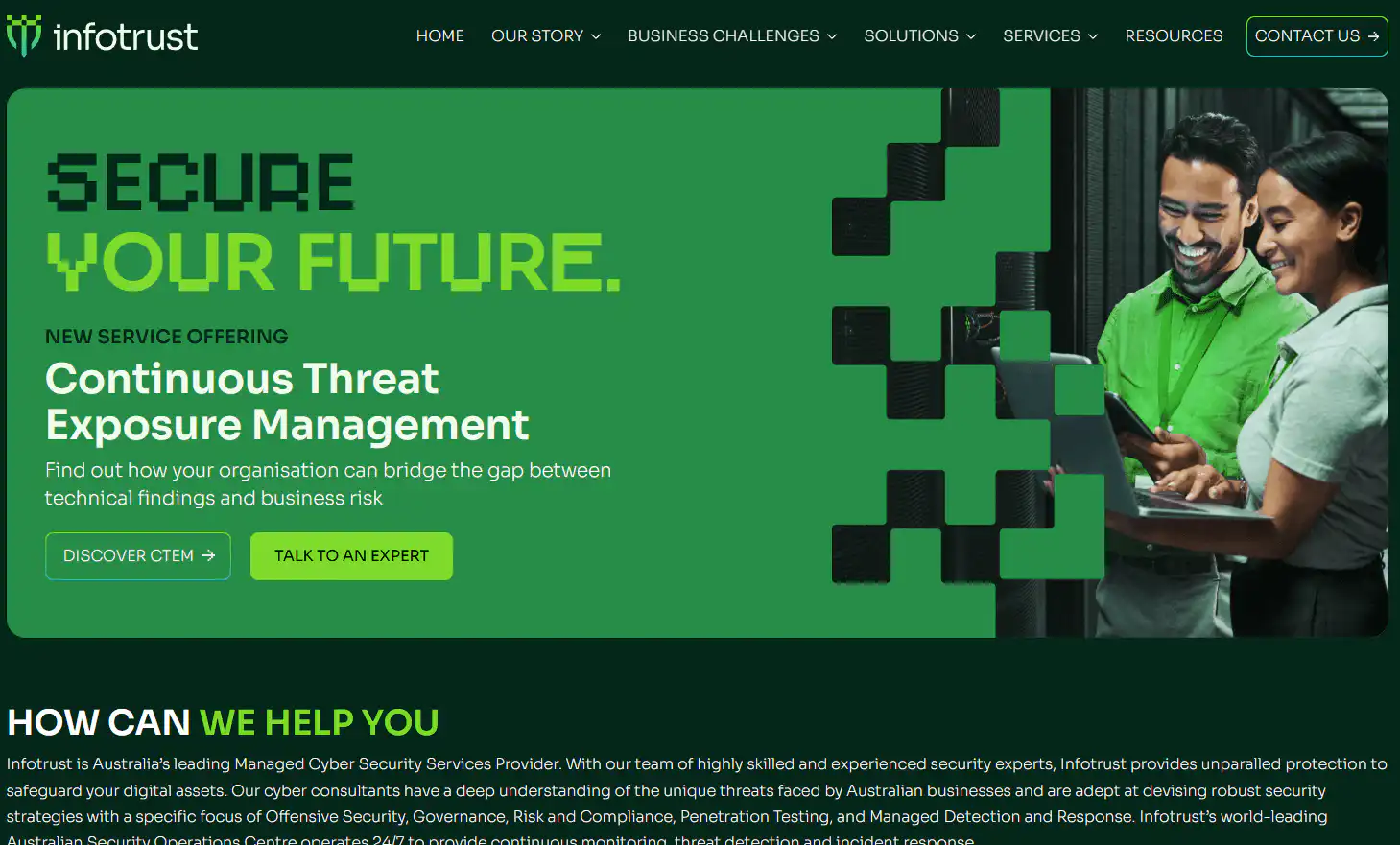 Infotrust website screenshot