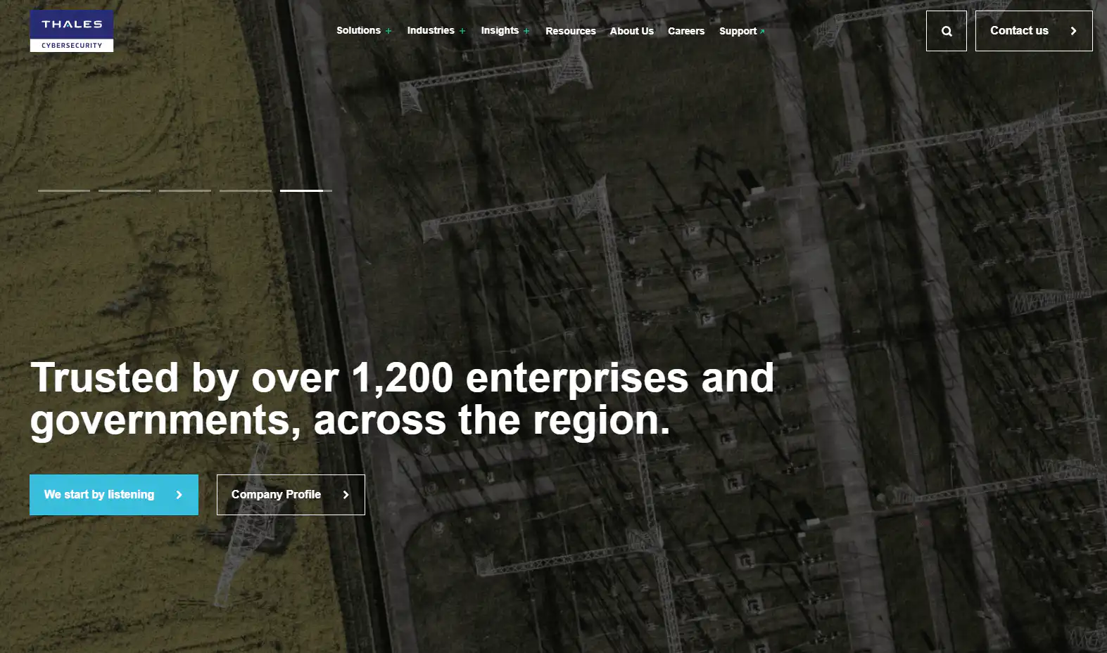 Thales website screenshot