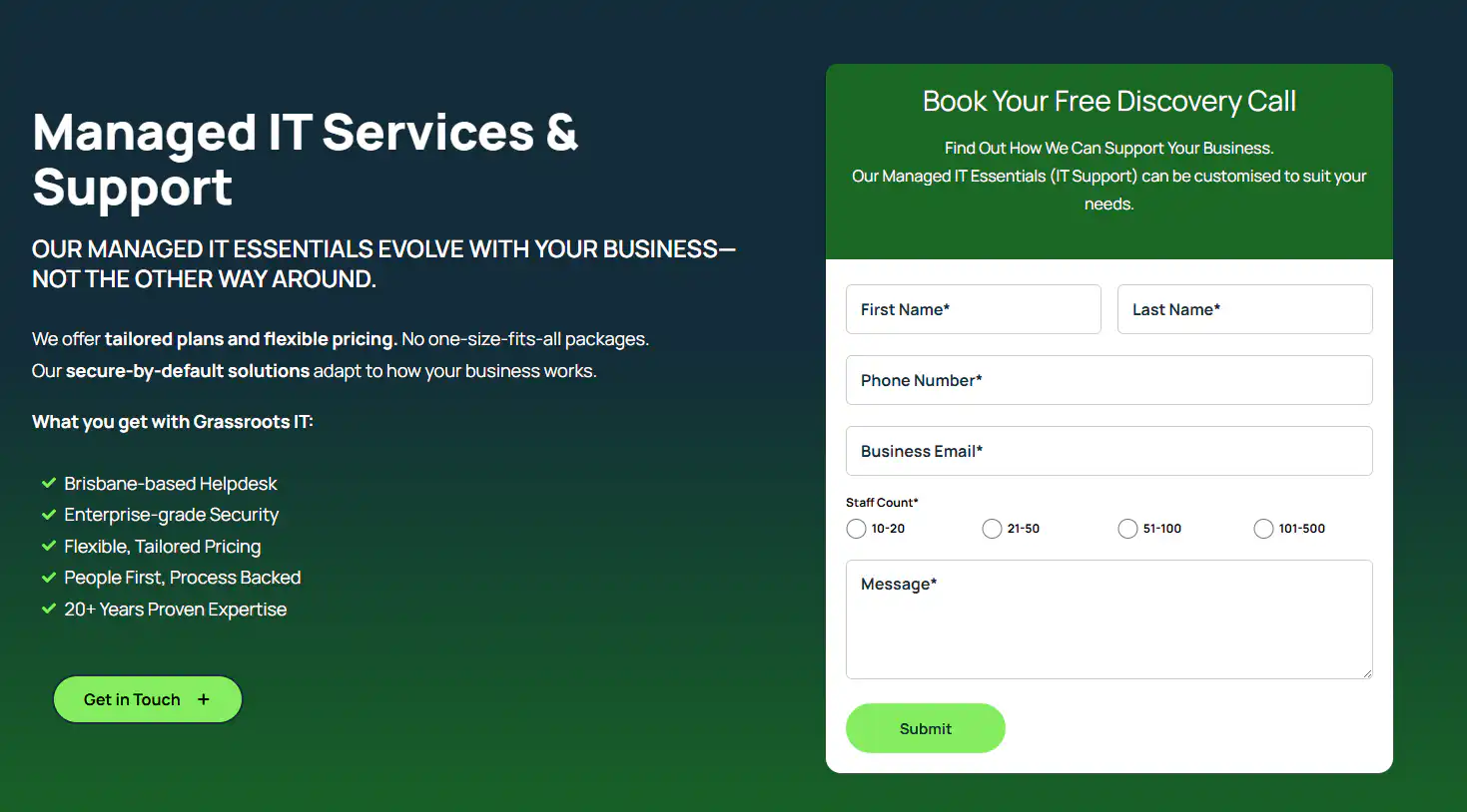 Tailored IT Support GrassrootsIT