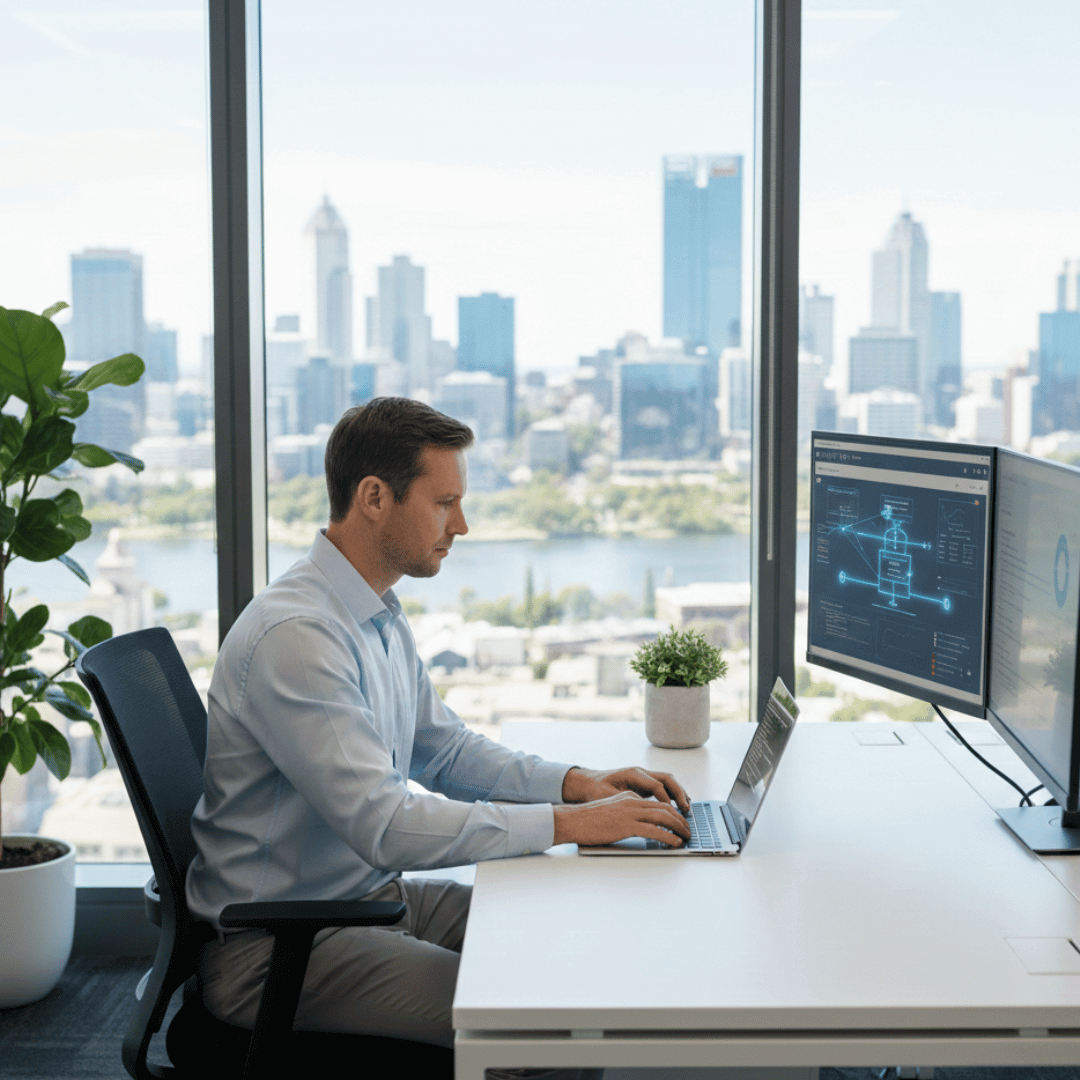 man in the office Perth