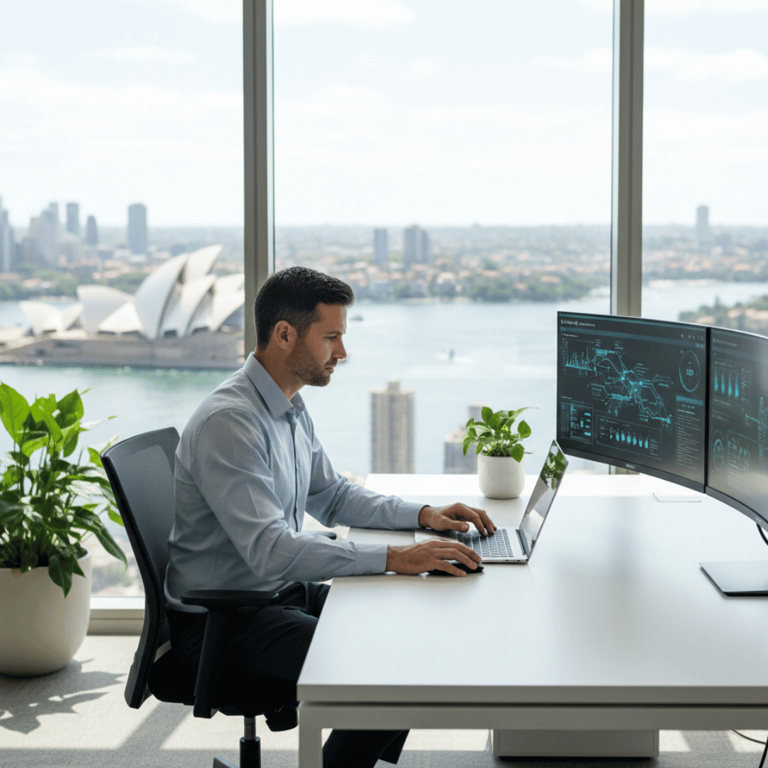 man in the office Sydney